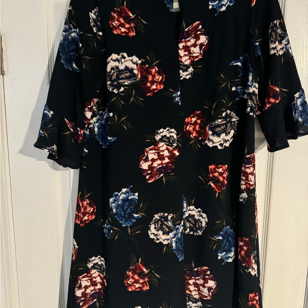 One Market size small floral mini dress